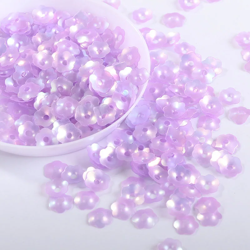 10g/Pack 6mm Cup Plum Flower Shape Sequins Paillettes Brilliant Matte Colors Handcraft Sewing Wedding Confetti Accessories