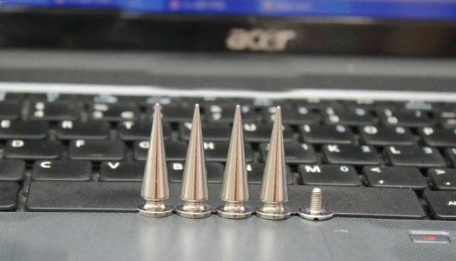 10pcs 10*26mm Multiple Color Fashion Bullet Spikes And Studs For Clothes Punk Cone Thorn Garment Rivets For Leather