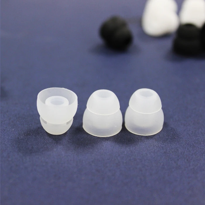4 Pairs Universal Two Layer Silicone In-Ear Earphone Ear Plug Earphones Headphones Accessories