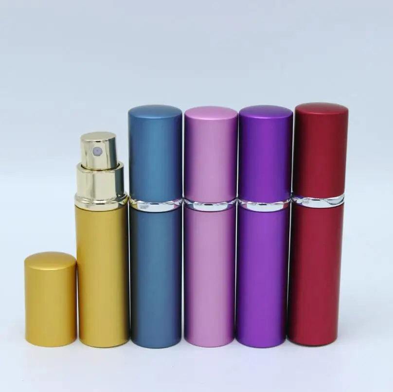 

500Pcs/Lot 5ml Mini Spray Perfume Bottle Travel Refillable Empty Perfume Bottle Atomizer Aluminum Spray Bottles Free Shipping