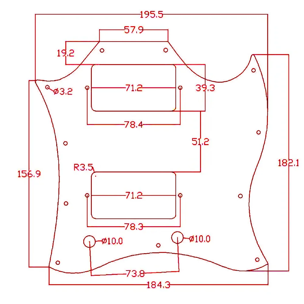 Dopro Standard Full Face Pickguard with screws for SG SPECIAL Guitar Various Colors