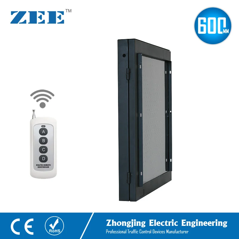 Remote Wireless Controlled 600x600mm Red Cross Green LED Traffic Light Lane Traffic Light Controller LED Traffic Signals