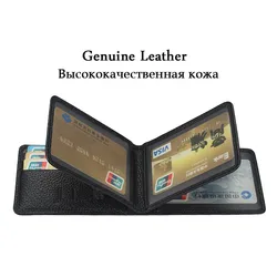 Brand Zuoerdanni Driver License  Genuine Leather Documents Bag Credit Holder ID Card Case 4 Folds A216