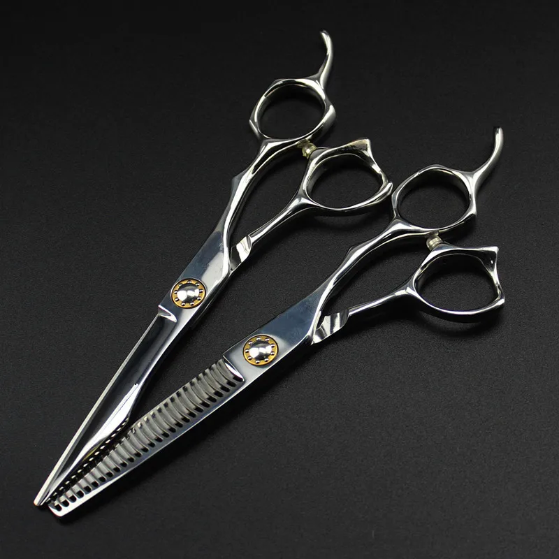 

professional Japan 440c steel 6 '' cut hair scissors haircut scissor Curved thinning barber cutting shears hairdresser scissors