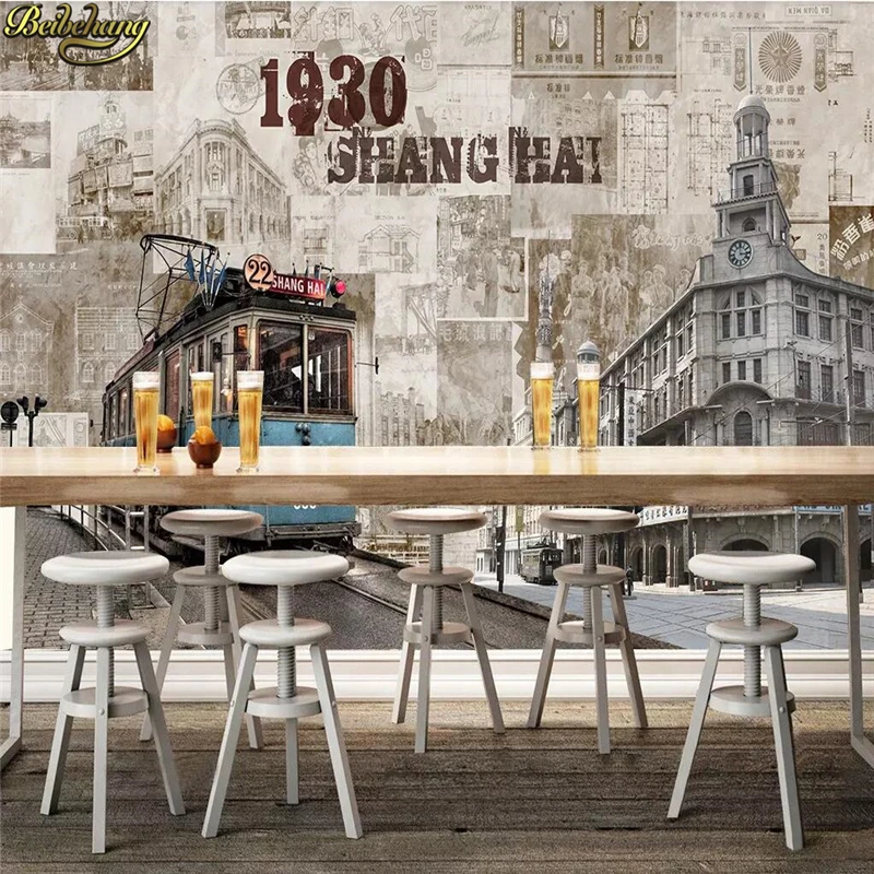 Custom Mural Wallpaper 3D Colorful Graffiti Retro Modern Style Mural Living Room KTV Bedroom Backdrop home improvement Stickers
