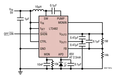 LT3482EUD ltlt3482-convertitore DC/DC Boost 90V con Monitor di corrente di polarizzazione APD