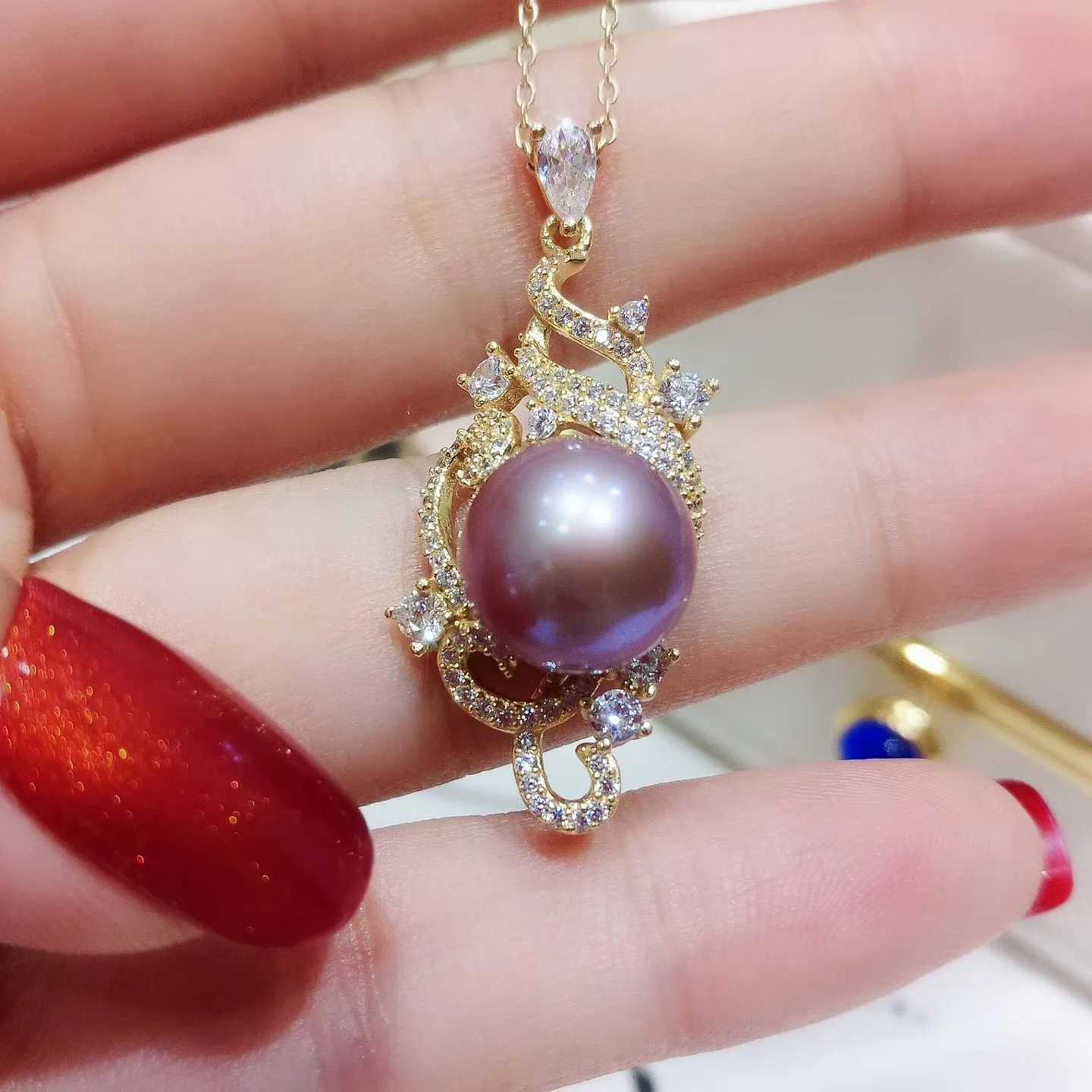 Luxury Shinning Pearl Pendant Holder S925 Sterling Silver Pearl Pendant Fittings Women DIY Pendnat Jewelry Component 3Pieces/Lot