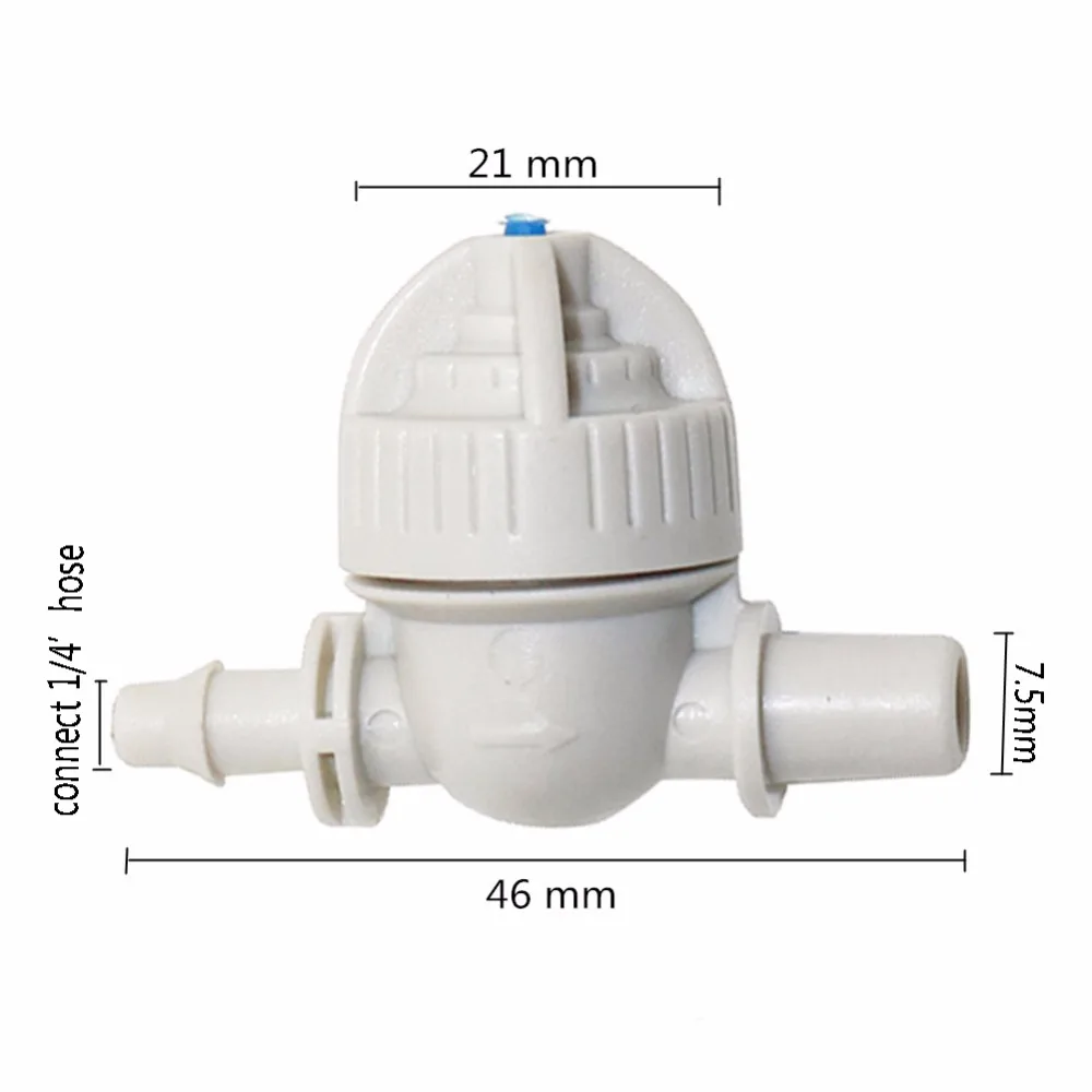 5 sztuk foggers anti drip zaworu lub wyciek dowód urządzenie do mikro nawadniania szary piłka typu Anti-Drip urządzenie zawór odcinający 5mm do 7.5mm