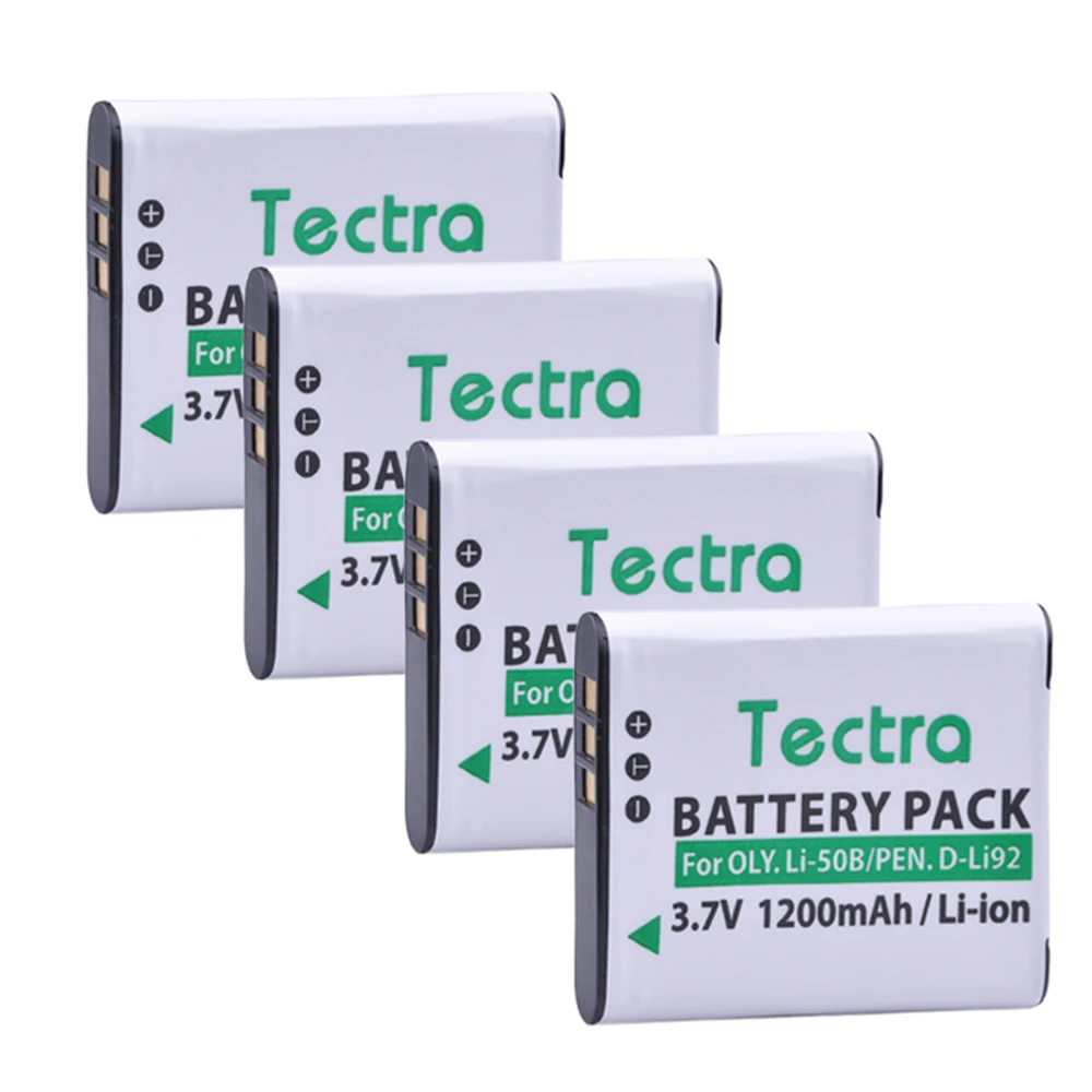 Tectra 4PCS Li-50B Li 50B Battery for Olympus SP 810 800UZ u6010 u6020 u9010 SZ14 SZ16 D755 u1010 SZ30 SZ20 XZ-1 VR350 SZ31 SZ16