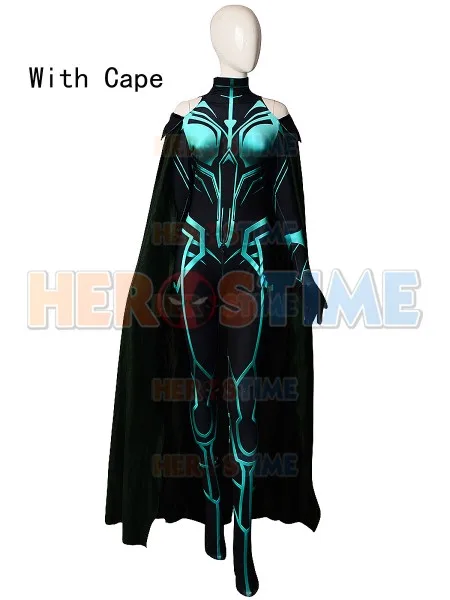 

Hela of Ragnarok Woman Cosplay Costume 3D Print Spandex Zentai Bodysuit Costume Halloween Costumes for Woman/Lady