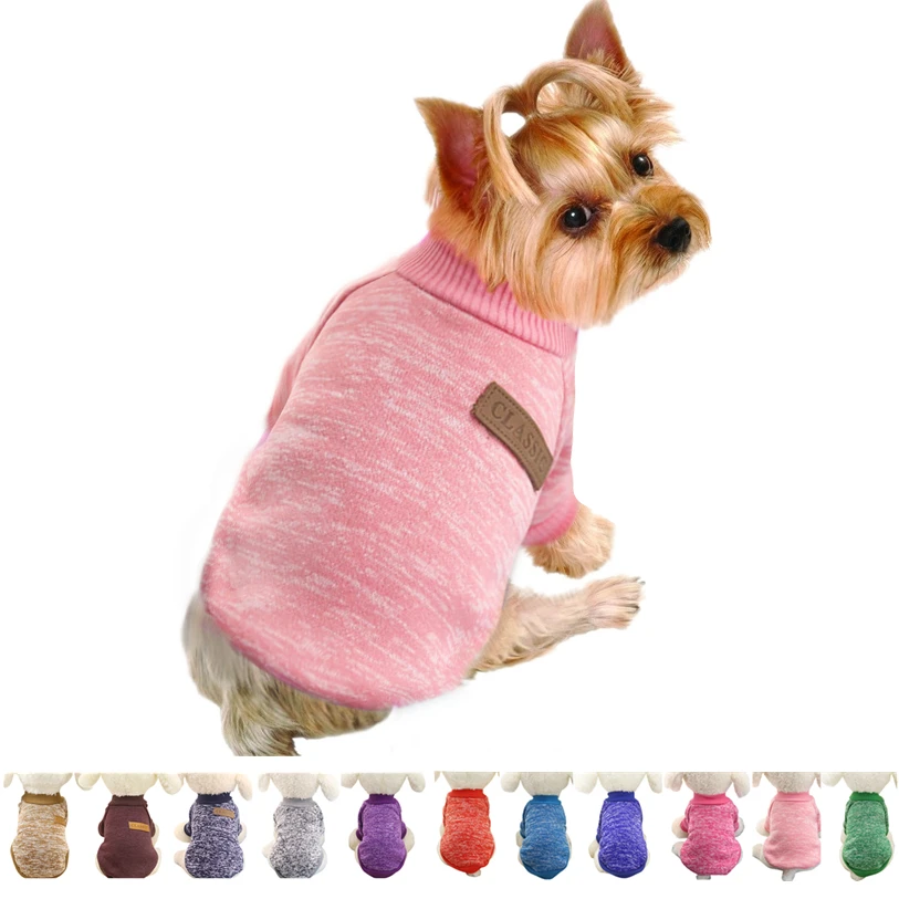 

Classic Dog Clothes Warm Puppy Outfit Pet Jacket Coat Winter Dog Clothes Soft Sweater Clothing For Small Dogs Chihuahua