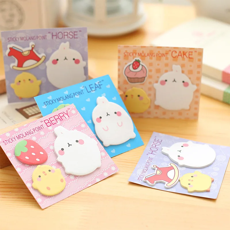 Cartoon rabbit combination Creative Sticky Notes Memo Pad Paper Sticker Gift Cute Wall Fridge stickers N times