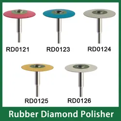 1 peças de borracha diamante polonês rodas (hp) 26mm de diâmetro para zircônia/porcelana pfm/emaxs