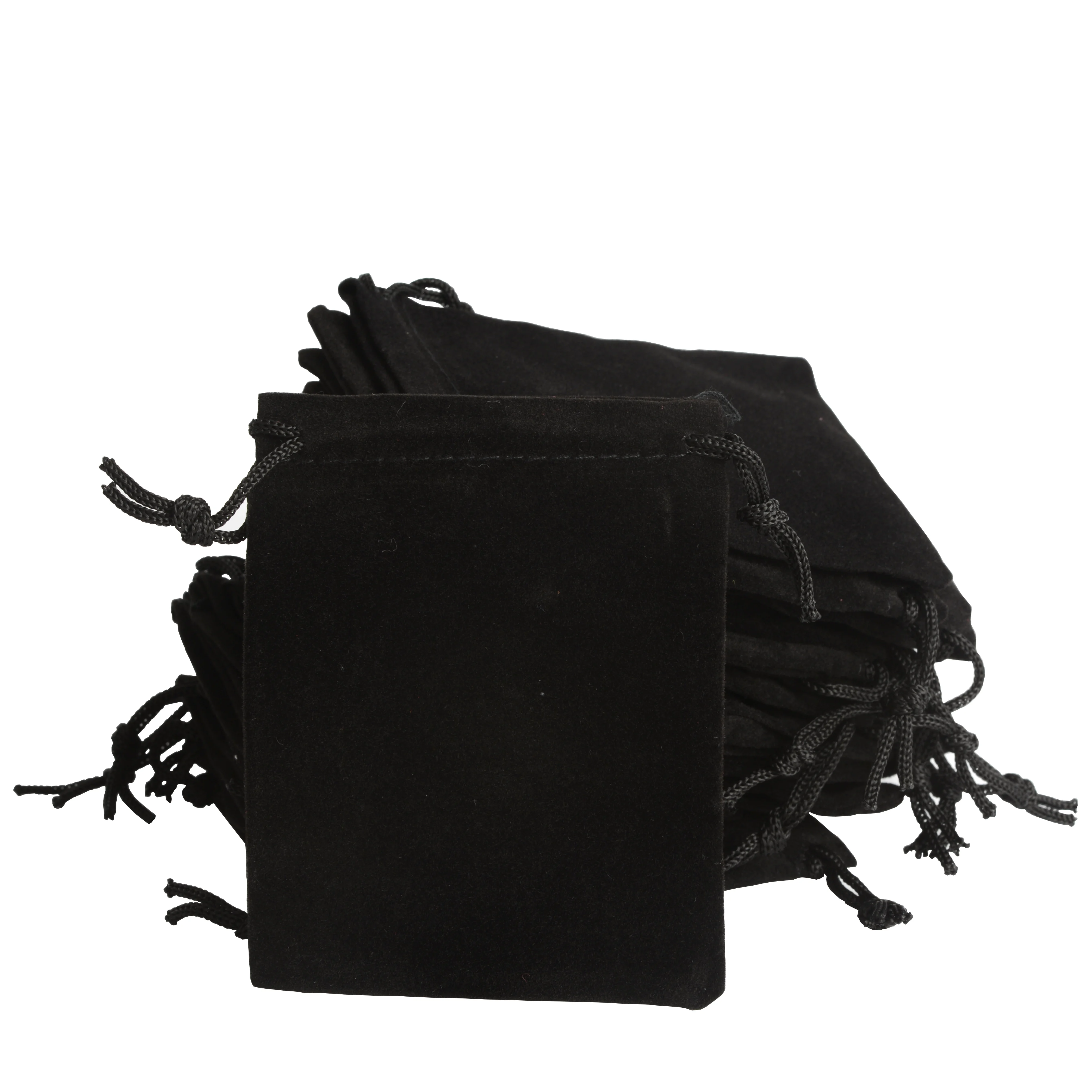 New 100pcs 12*10Cm Black Velvet Gift Drawstring Pouch Bags Wedding Holiday New Year Christmas Party Gift Bag Jewelry Packaging