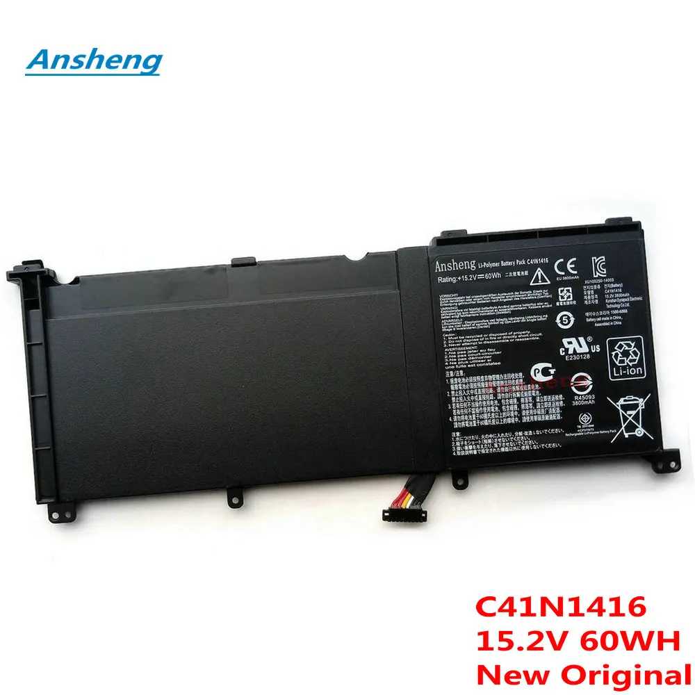 

15.2V 60Wh C41N1416 Laptop Battery For Asus ZenBook Pro UX501J UX501JW UX501LW N501L G501 G601J G601JW N501JW Series