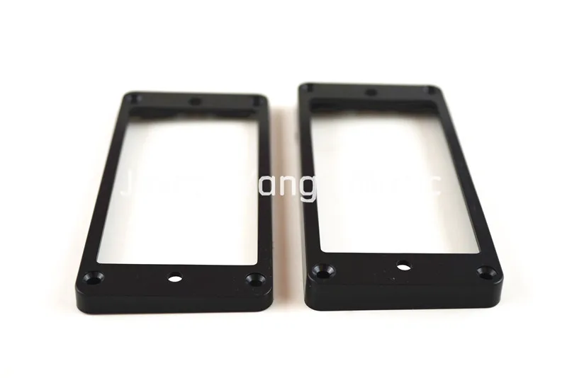 Niko 4 pcs Cream Hitam Plastik Datar Humbucker Pickup Bingkai Cincin Pemegang Pemasangan 5*7/7*9mm