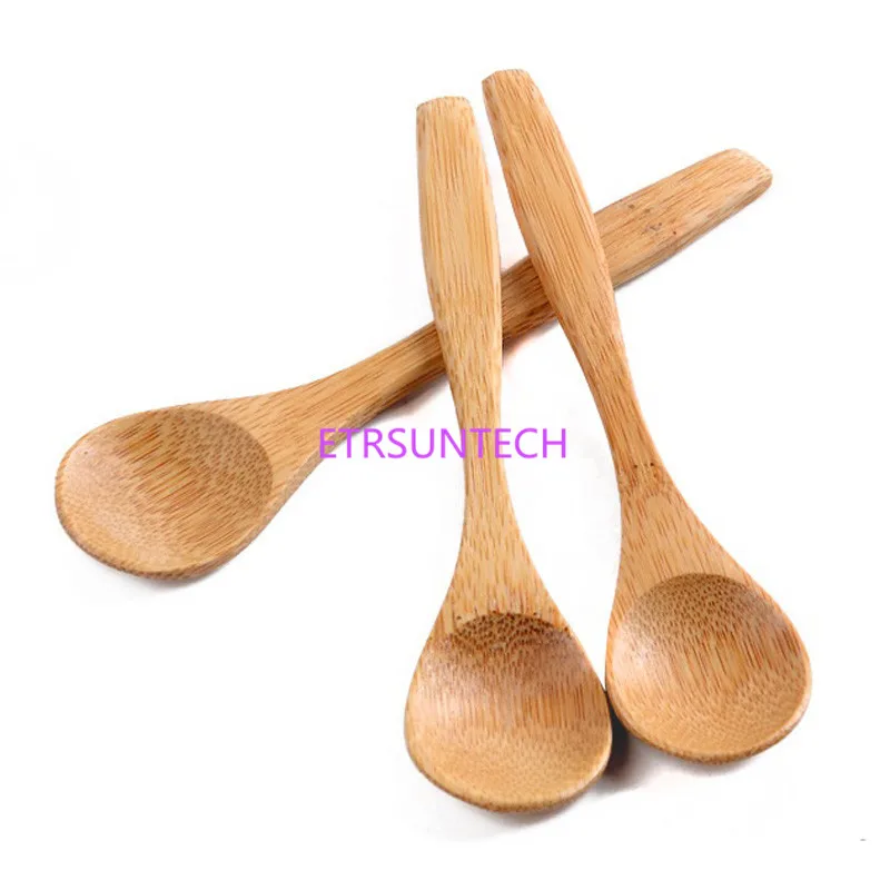 200pcs/lot Handmade Bamboo Spoons Honey Spoon Baby Spoons Mini Spoons 13cmx3cm LX0743