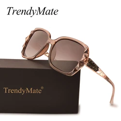 Fashion Polarized Sunglasses Women Luxury Brand Designer Glasses Driving Mirror Sun Glasses Oculos De Sol Feminino UV400 038T