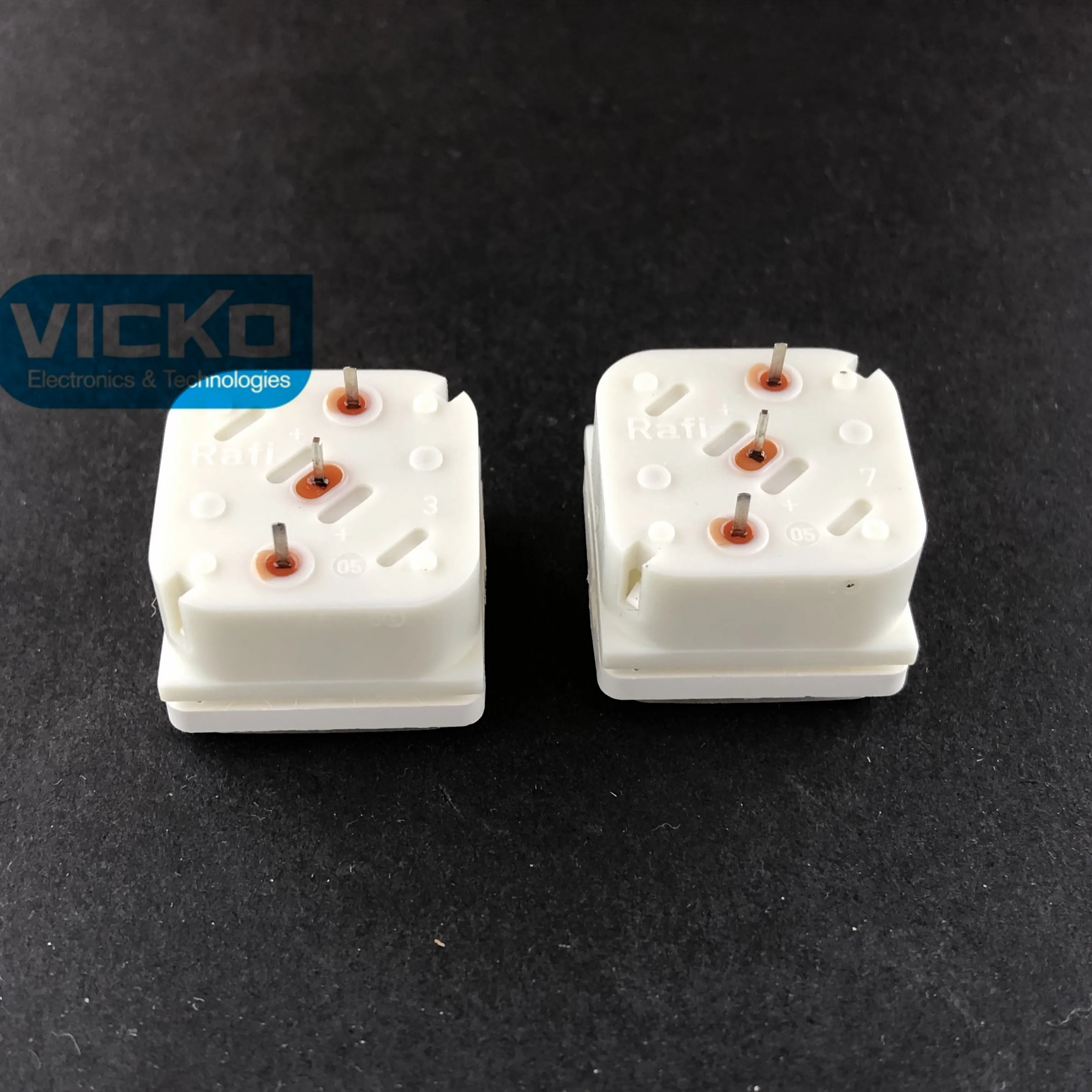 [VK] Germany RF19 RAFI 3.14.001.996/0000 19*19 Tact Switch 19*19*13.5mm Keyboard Key 3pin 3 feet white without LED