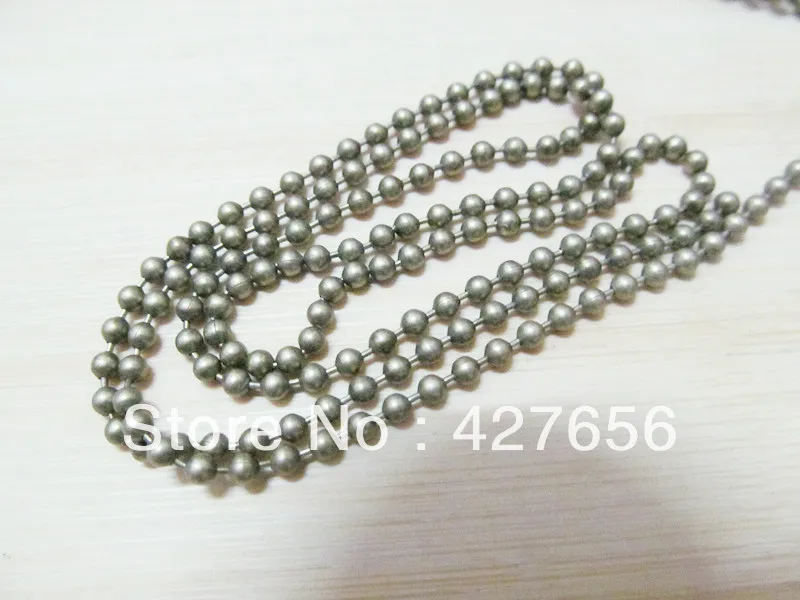 10m antique bronze 2.4mm ball chain for necklace MNC0002