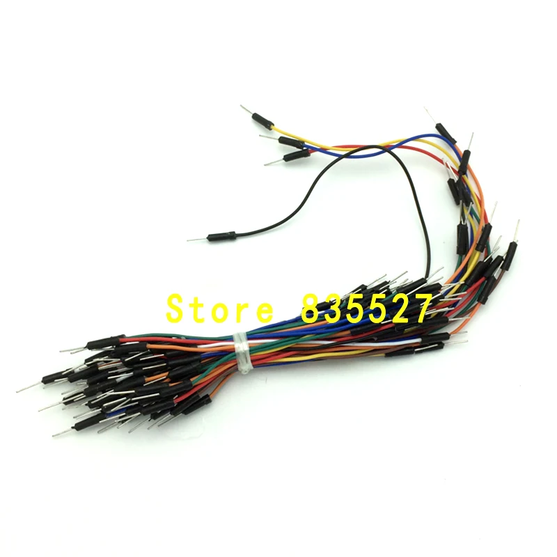 65pcs/sets Male to Male Flexible Breadboard Line Jumper Cable Wires for Arduino Bread board lines Connecting line Loaf ligation