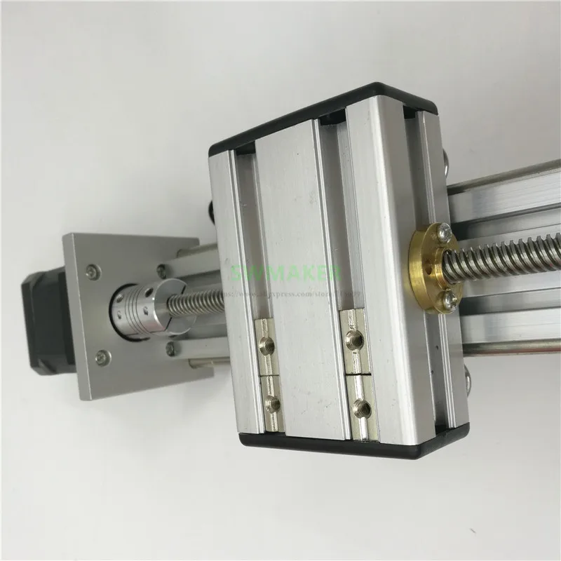Z axis Slide rail kit with NEMA17 stepper motor 100/200/300mm effective stroke TR8 lead screw for CNC Reprap 3D printer