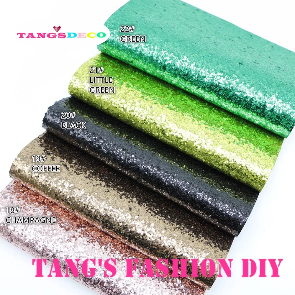 10 PCS/SET--20X22CM DIY Hair Bow Material CHUNKY Glitter Leather&Fabric/Synthetic Faux PU Leather