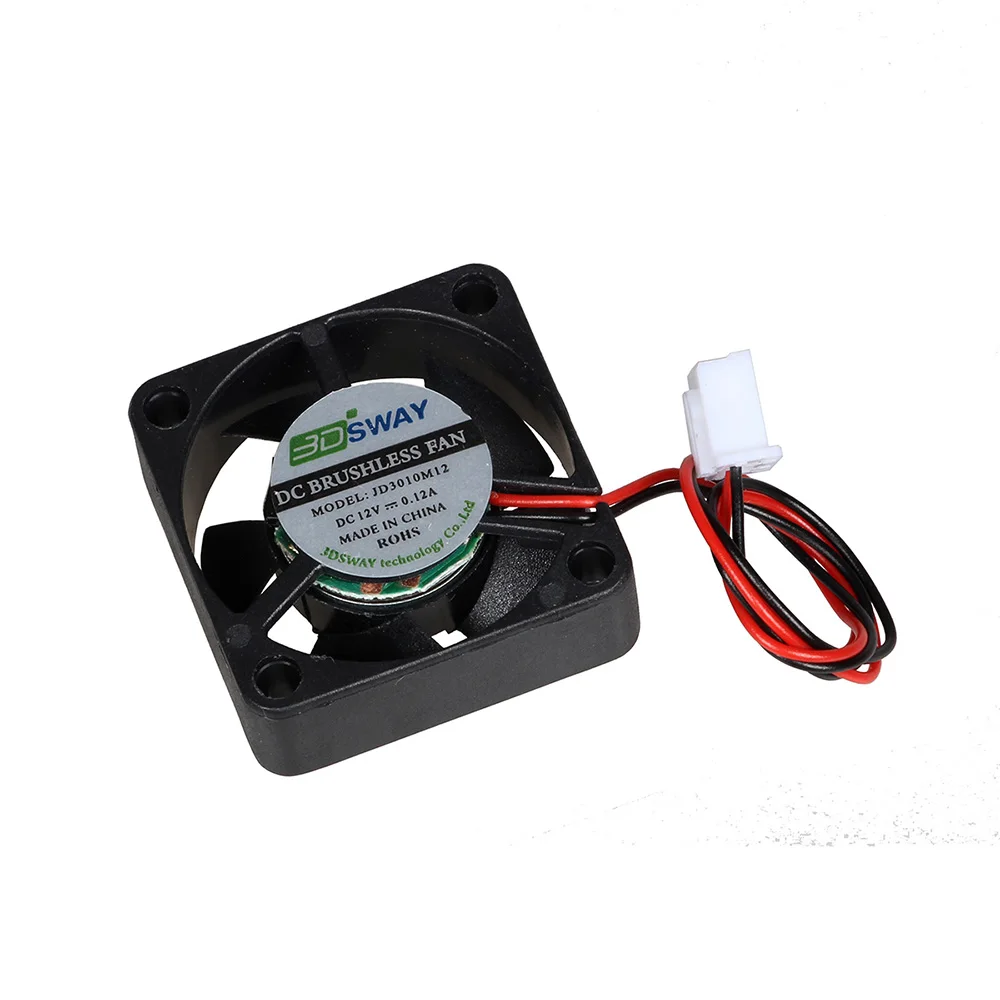 XCR3D 3D Printer Parts Cooling Fan Hydraulic Turbo Ultra-Quiet Ball Bearing Fan 30*30/40*40*10mm 12V/24V DC XH2.54 Wire 1