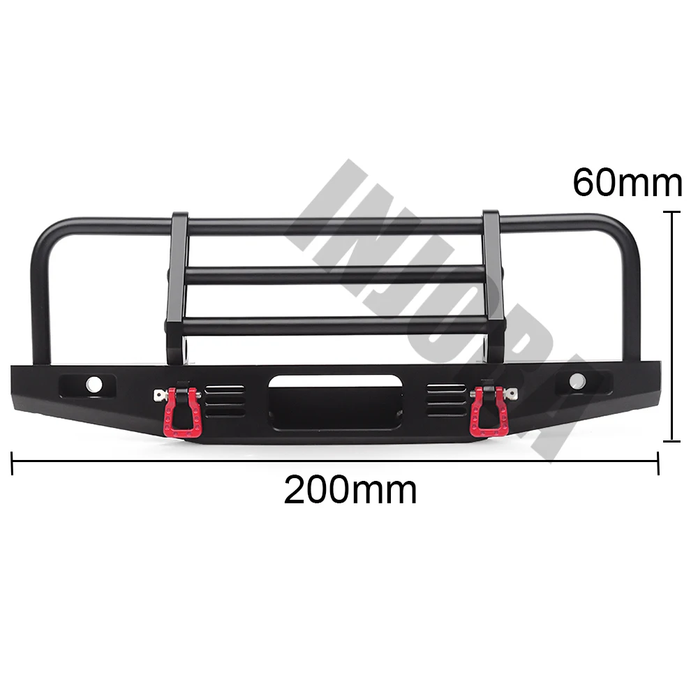 INJORA Adjustable Metal Front Bumper for 1/10 RC Crawler TRX4 Defender Axial SCX10 SCX10 II 90046 90047