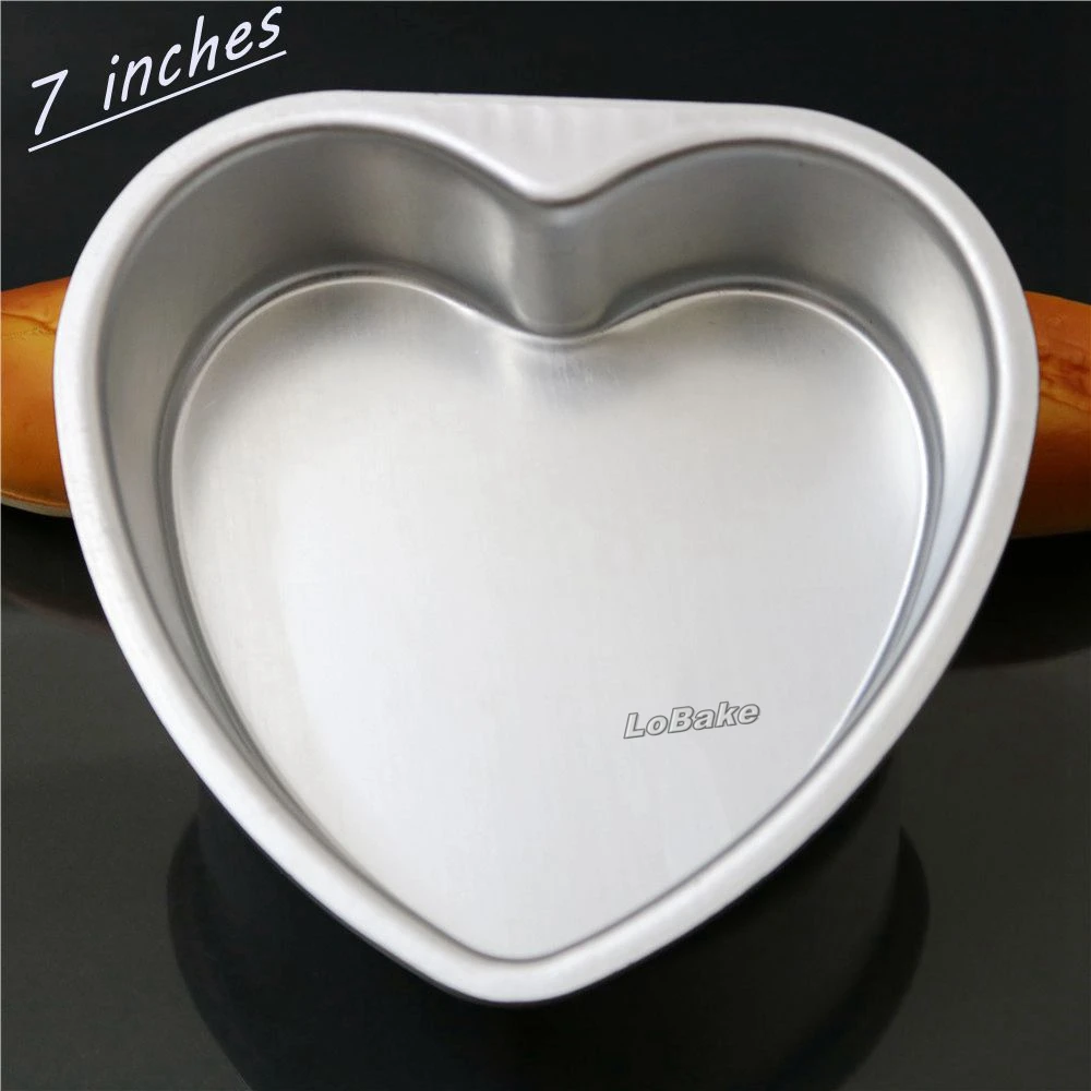 

New arrivals 7 inches fixed bottom heart shape aluminium alloy cake pan mold tin baking mould cooking tools cake DIY bakery