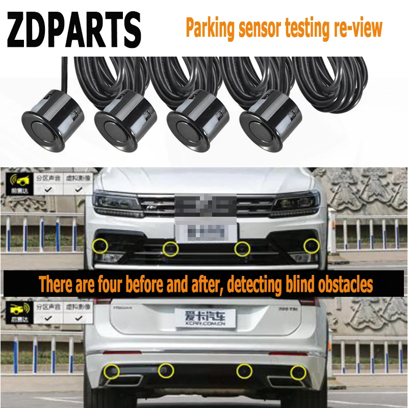 ZDPARTS 4PCS For Lada Granta Vesta Seat Leon Volvo V70 S60 Xc90 Mini Cooper Car Parking Tracker Sensor Monitor Reversing Probe