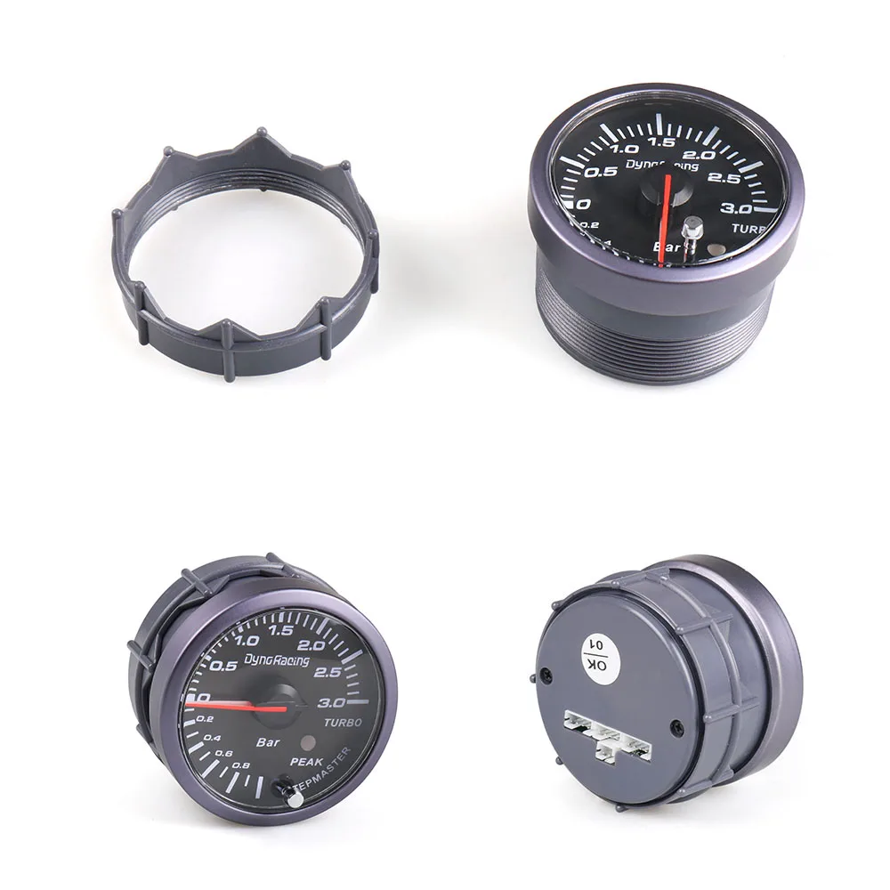 Dyoracing 60MM Car Turbo Boost Gauge 3Bar With Adjustable Turbo Boost Controller Kit 1-30PSI IN-CABIN Car Meter