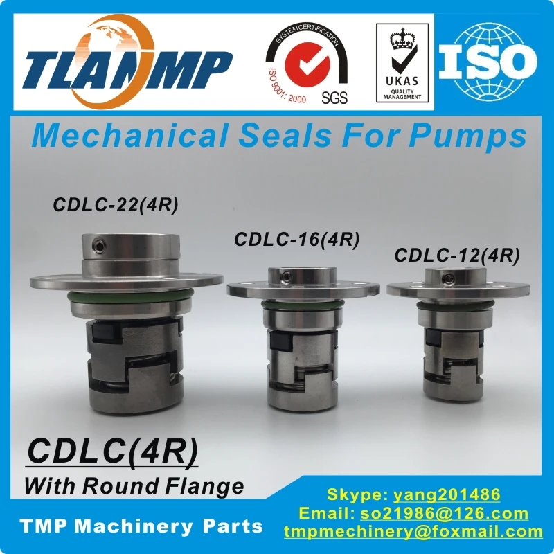 CDLC-12 (4R) CDLC-16 (4R) CDLC-22 (4R) Cartucho TLANMP Selos Mecânicos Com Flange Redonda de 4 Furos para Bombas CNP CDL / CDLF