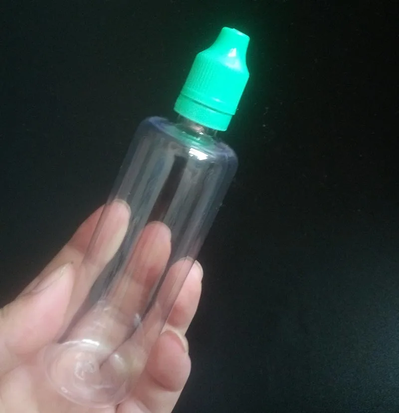 100ml E liquid Empty Bottles PET Plastic Dropper Bottles with Long Thin Needle Tips Tamper Evident Seal and Childproof Caps