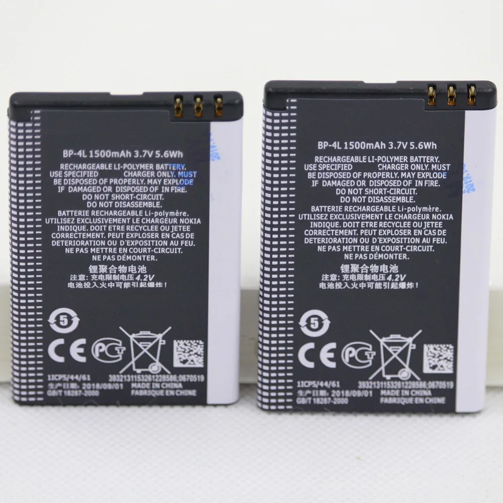 ISUNOO 1500mah BP-4L Battery For Nokia E61i E63 E90 E95 E71 6650 6760 N97 N810 E72 E52 BP4L Mobile Phone replacement battery