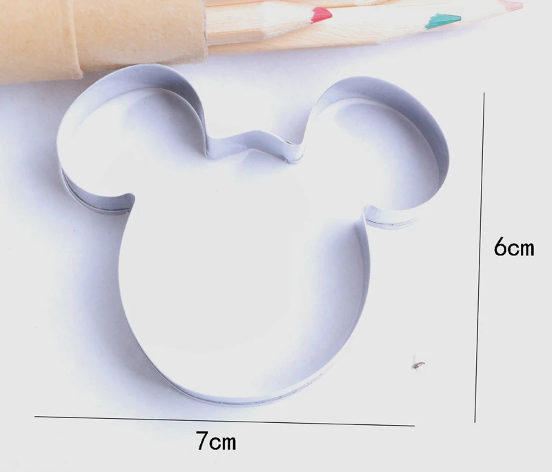 Modèle de découpe de strass créatifs en acier inoxydable, gâteau de souris