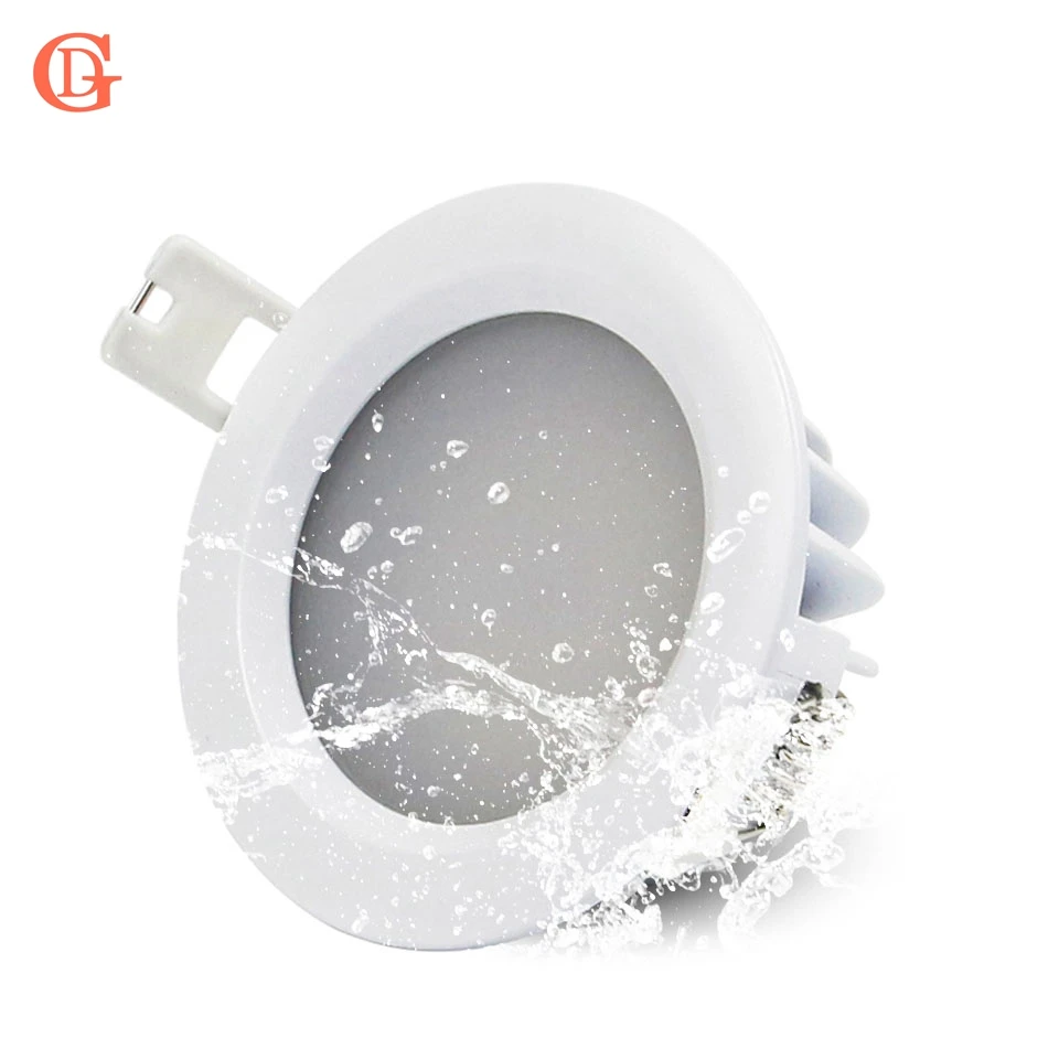 

GD 1pc IP65 LED Downlight 5W 7W 9W 12W 15W Waterproof LED DownLights AC220V 230V 240V Recessed Downlight LED Spot For Bathroom