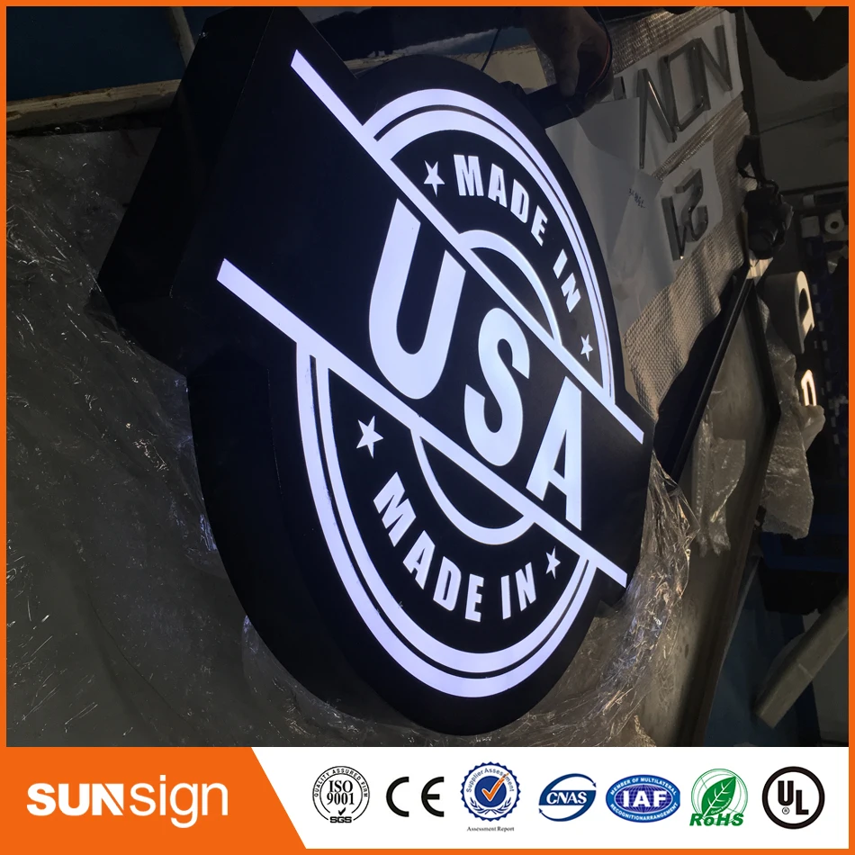 New design Customized no fixed part circle led light box