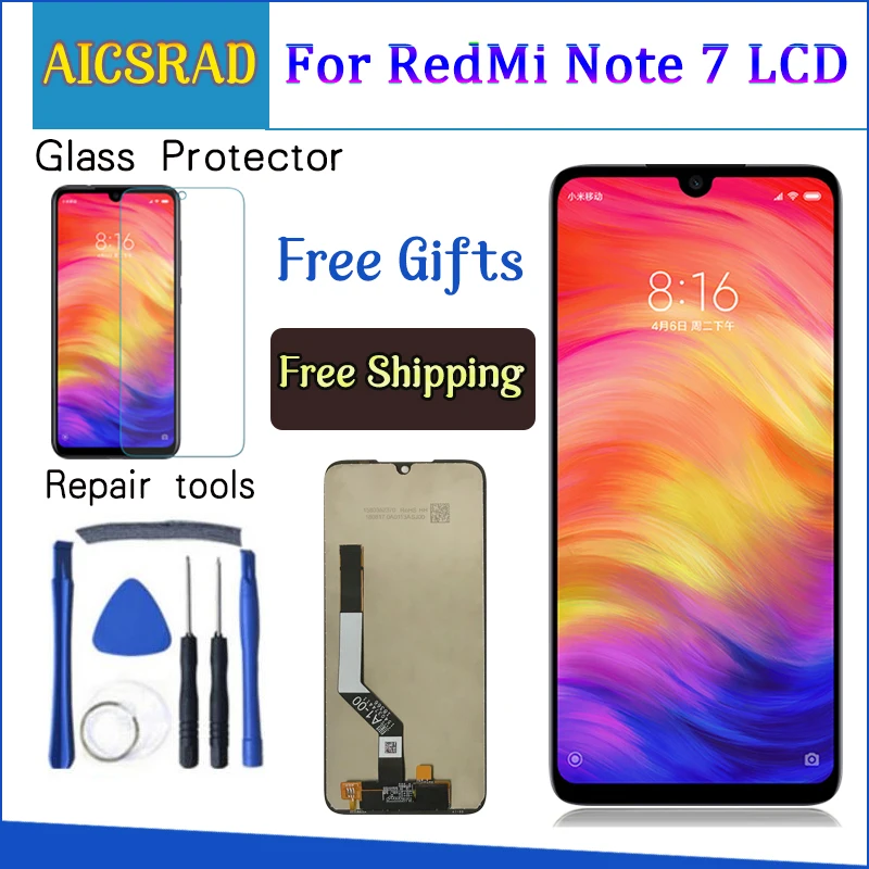 

6.3" New for Xiaomi Redmi Note 7 LCD Display Screen Touch Digitizer Assembly Snapdragon 660 for Redmi Note7 LCD Display