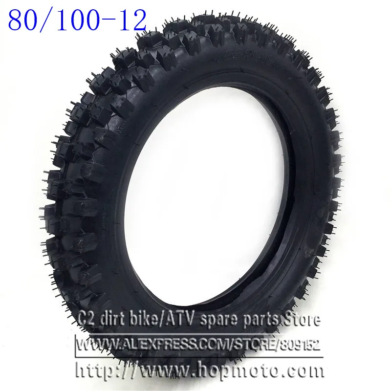 80/100-12 Rear Wheel Tire Out Tyre 12inch Deep Teeth Dirt Pit Bike Off-Road Motorcycle Motocross