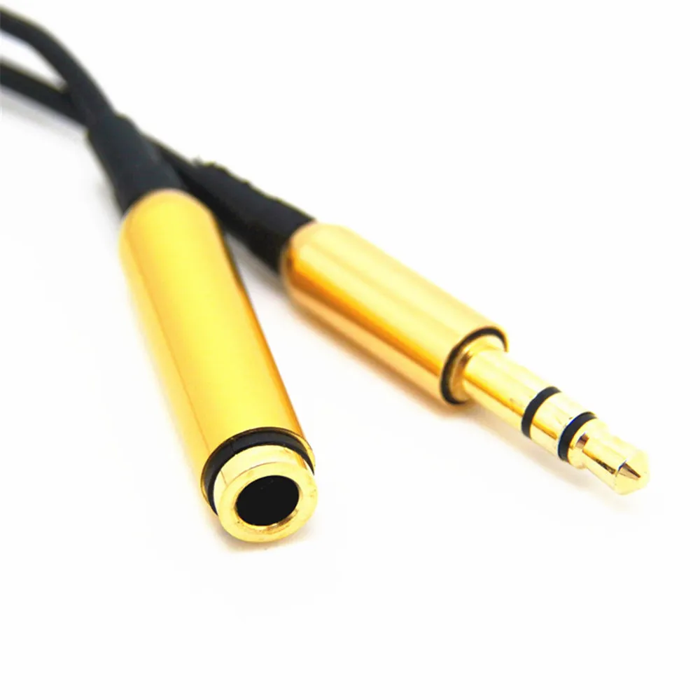 Аудиокабель-удлинитель со штекером 3,5 мм и разъемом Aux 1 м для наушников/ПК/DVD/ТВ/автомобильного аудио