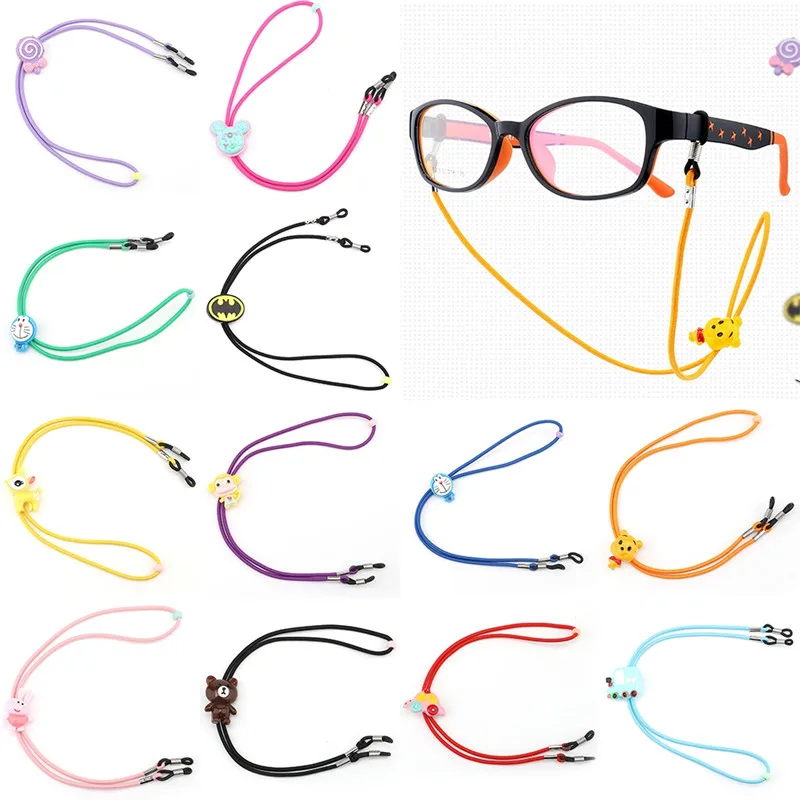 13 Colors Children Cartoon Nylon Reading Glasses Cord Myopia Elastic Chain & Lanyards Eyeglass Holder Neck String Strap