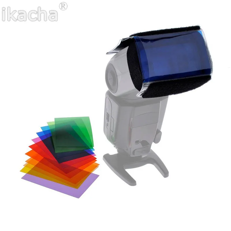 12 pcs Universal Flash Speedlite Color Gel Filter Kit Lighting Diffuser For Yongnuo Canon Nikon Pentax Camera DSLR