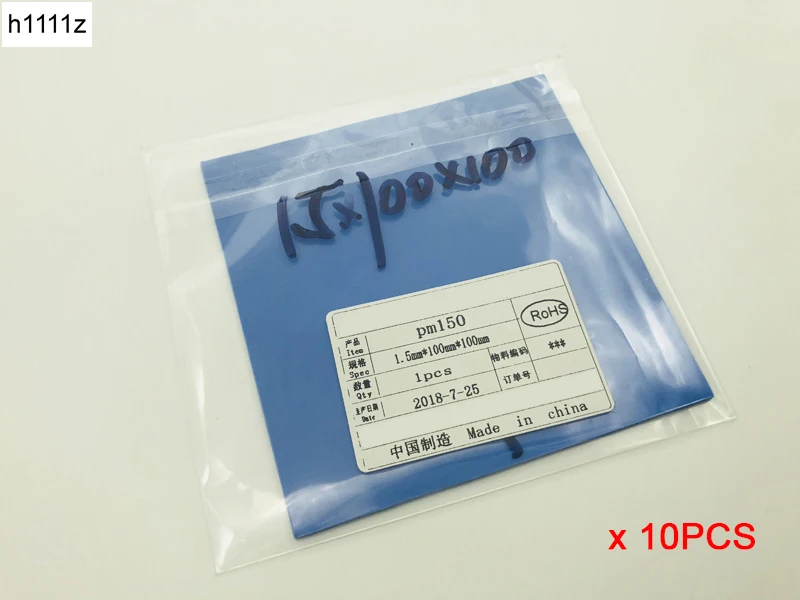 

10PCS 100mm*100mm*1.5mm Thermal Pad high quality GPU CPU Heatsink Cooling Conductive Silicone Pad