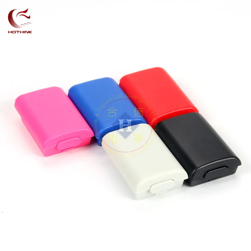 NEW 2PCS/LOT Black/White/blue/red/pink for Microsoft XBOX 360 Slim Controller gamepad AA Battery pack Cover Case door