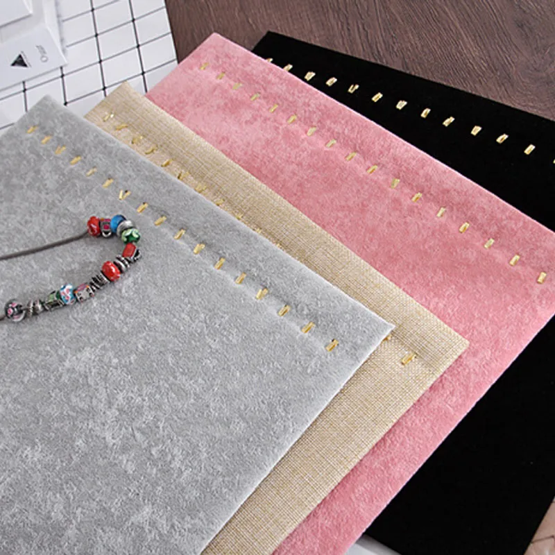 New Necklace Display Shelf Jewelry Velvet Linen Choker Holder Stand for Jewelry Stand Rack Display Stand Pendants Show Rack