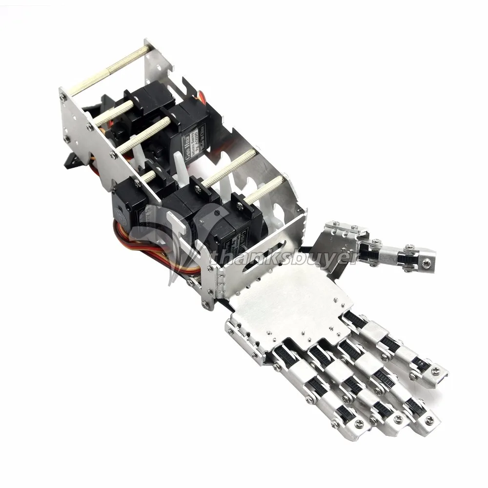 

5DOF Humanoid Five Fingers Metal Manipulator Arm Left Hand+Right Hand with A0090 Servos for Robot DIY