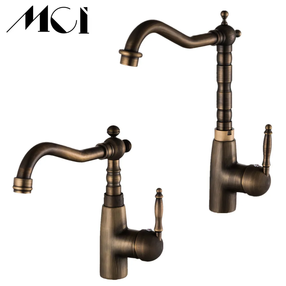 

360 Swivel Kitchen Faucet Bathroom Faucet Antique bronze finish Brass Basin Sink Faucet Sink Basin Mixer Tap Torneira Mci