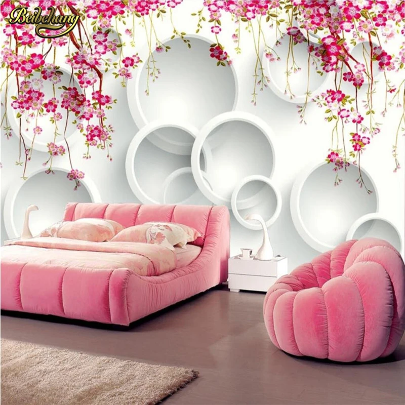 beibehang Custom photo mural wall sticker weave rose flowers 3d TV backdrop wall papel de parede wallpaper for walls 3 d