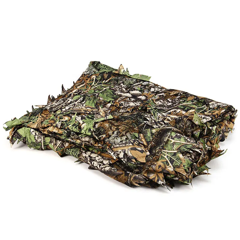 Hunting 3D Leaf Camouflage Camo Jungle Clothing  Polyester Durable Outdoor Woodland Sniper Ghillie Suit Kit